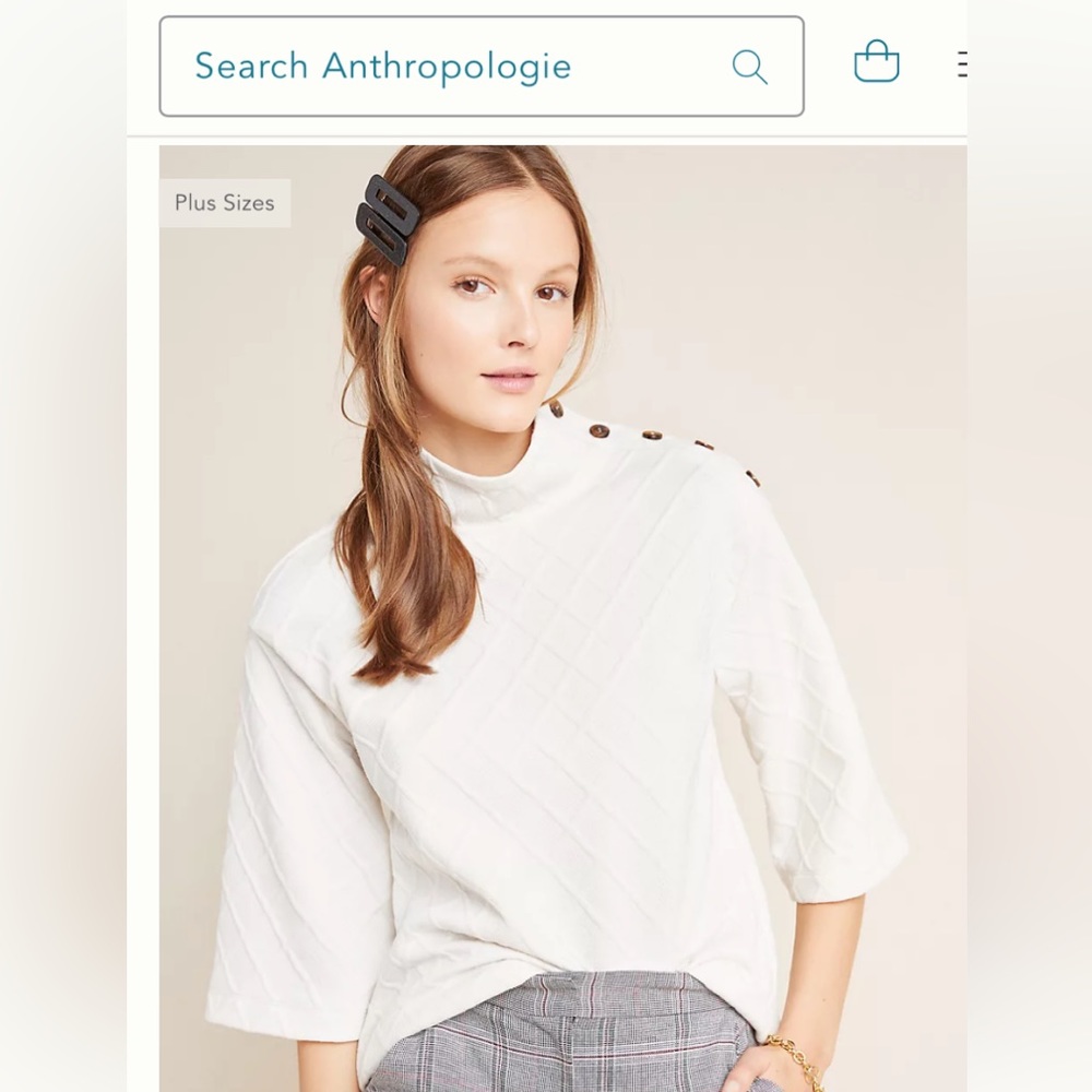 Anthropologie‎ Sunday in Brooklyn Mollie Button shoulder top. NWOT. Retail 88